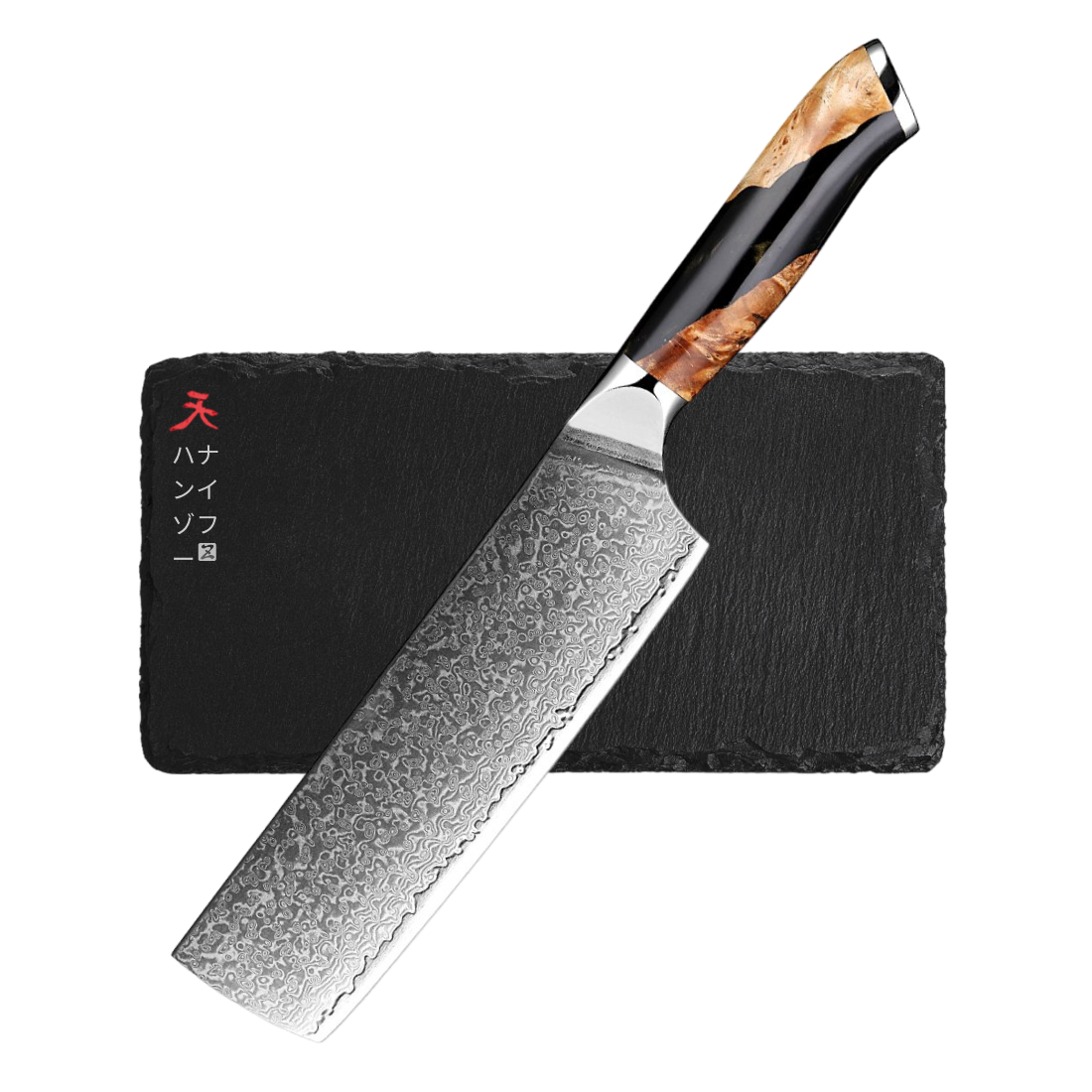 Akio Hanzo Shadow Edition Premium Kitchen Knife Meat Cleaver Vegetable Nakiri- Hatori Hanzo