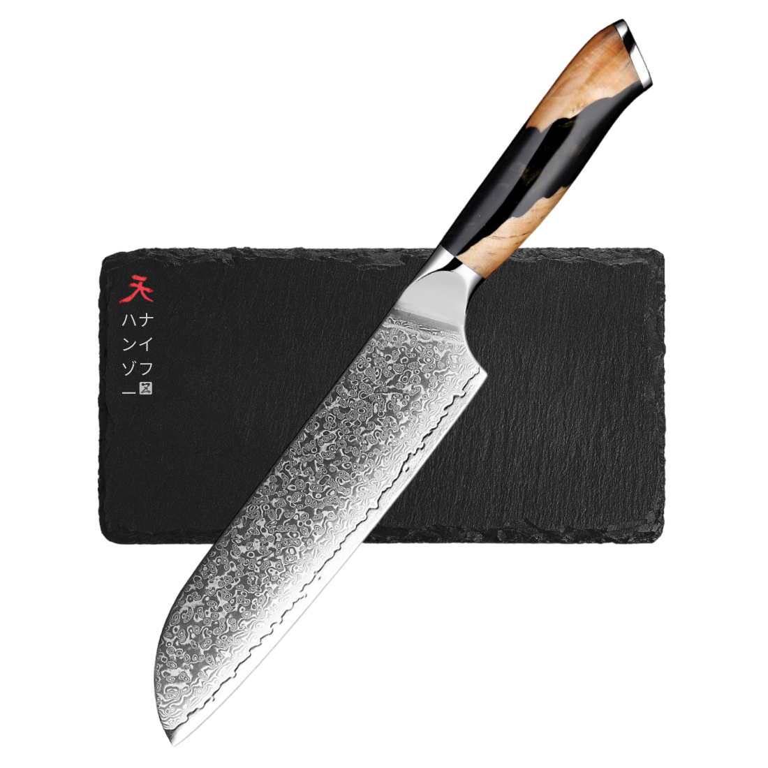 Akio Hanzo Shadow Edition Premium Kitchen Santoku Knife - Hatori Hanzo